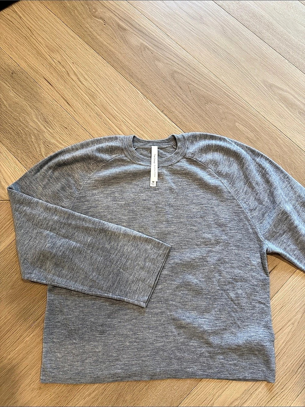 The Group by Babaton Long Sleeve Merino Wool Tee in Gray Size XS